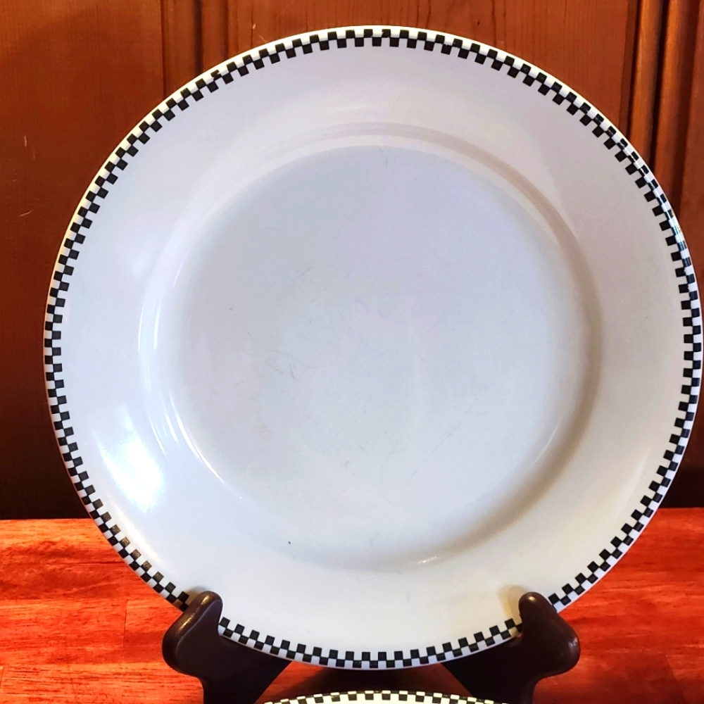 2 CROWN REGO by ONEIDA Dinner Plates. "RETRO" appeal